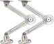 Flap hinge - 2 pieces - Stop hinge - Furniture hinge - Cabinet hinge - Overlay hinge - Flap supports - Lid support hinge - Zinc alloy - Silver - Nickel plated - With screws and Allen key - for kitchen, cabinet lift door