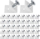 120 Pieces - Wedges - Screw Fastener - Cabinet Installation Kit - Drawer Back Supports - Drawer Repair Kit with Screws - Furniture Drawer Sagging Repair Mend Mending Wedges - Cabinet Shelf Support - Shelf Support - White