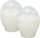 Egg Boiler - 2 Pieces - Microwave Egg Boiler - Egg Boiler - Portable Mini Fast Egg Boiling Cup - For Kitchen Breakfast - White