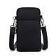 Mobile Phone Bag with Shoulder Strap in Durable Nylon Polyester Black