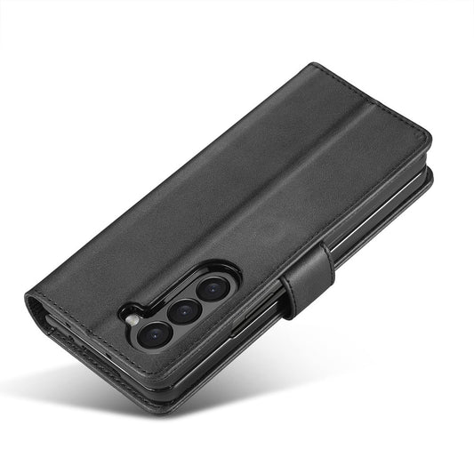Compatible with Samsung Galaxy Z Fold6 5G Phone Case Cover with Kickstand - Black