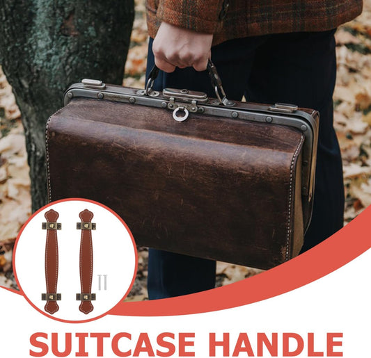 2pcs Vintage Replacement trunk handles leather cabinet handles drawer leather handle Luggage Handle Strap, Brown, Size 2, (632TO04N4SLG6O33FGRH8M)