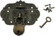 Antique Embossing Decorative Brass Hasp Clasp Latch Lock with Screws for Jewelry Box Ordinary Box Wooden Case Furniture Decoration (Bronze)