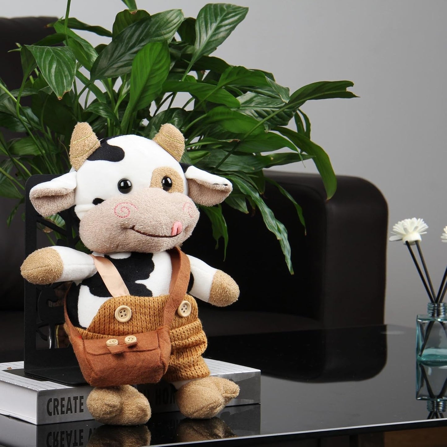 Brown Cow Plush Toy 30cm Soft Hug Pillow