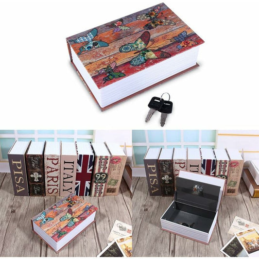 Creative Dictionary Book Safe, Book Shaped Hidden Secret Storage Safe, Secret Hiding Place for Money, Jewelry, Passport (Butterfly)