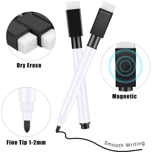 Whiteboard Markers (20-pack) - Small Whiteboard Markers - Black Whiteboard Markers - Fine Whiteboard Markers - Erasable Tip - Children's Whiteboard Markers - Fine Tip - Black