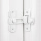 4-piece package - Sliding bolt - Stainless steel bolt - Safety lock (white)