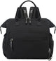 Convertible Diaper Bag - Wide Opening - 14 Pockets - Stylish - Baby Changing Bag - with Stroller Buckle - Diaper Bag - Waterproof (Black)