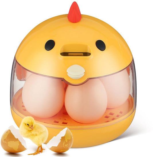 Incubator - Egg incubator | Incubator with a capacity of 4 eggs - with automatic temperature and humidity control - suitable for hatching eggs of chickens, ducks, geese, quails, parrots and other poultry
