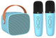 Mini Karaoke Machine - With 2 Microphones (Blue)