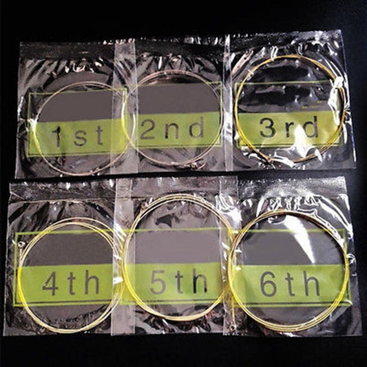 Guitar Strings - 6 Strings - Rust Resistant and Durable - Clear Tone - Folk Guitar Strings - Folk Guitar Steel Strings (Copper Strings)