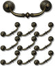 10 Pieces 4.25 Inch Center Hole Shabby Chic Drawer Pulls - Antique Bronze Kitchen Cabinet Pulls with Buckles (108mm/Antique Bronze)
