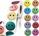 Glitter Dot and Smiley Face Stickers - Smiley Face Stickers for Kids - 500 Sheets of 1" Sheets, 10 Sheets of Colorful Glitter Dots and Glitter Stickers - School Planner - Classroom Supplies for Teachers