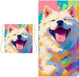 Beach Towel - 2-in-1 Foldable Beach Towel Backpack - Printed Bath Towel - Convertible Beach Mat & Carry Bag - Perfect Companion for Camping, Yoga & Travel(Pup)