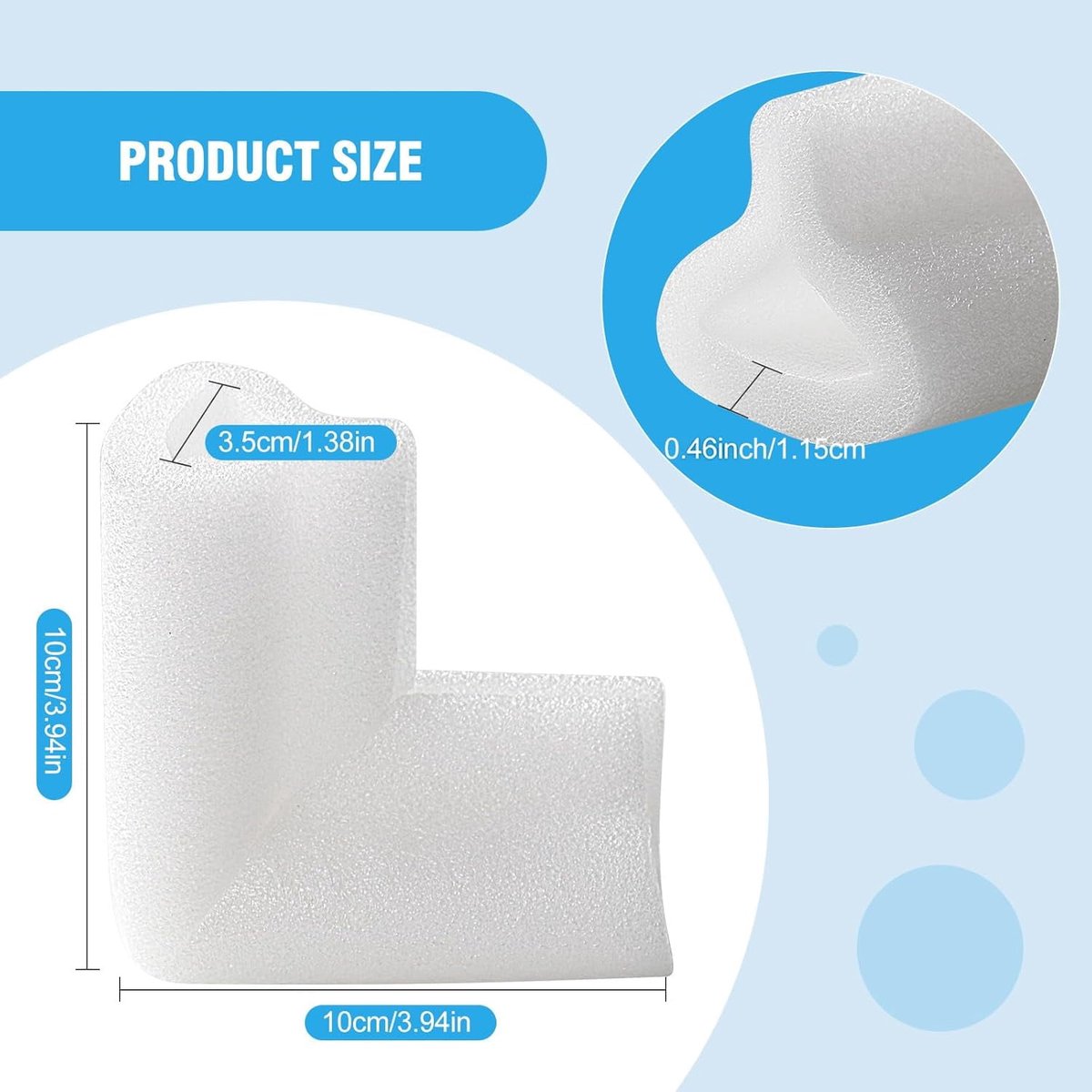 36-Piece Thick Foam Corner Protectors for TVs, Pictures, and Mirrors - Picture Frame Shipping & Packaging - Book Corner Shipping Supplies