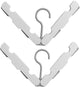 Folding Clothes Rack (Two-Piece Pack) - Hanging Clothes Rack - Portable Folding Hanger with Hook - Ideal for Travel, Campers, Travelers and Small Spaces - Grayish White