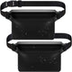 Waterproof Triple Zipper Waist Pack & Touchscreen Phone Case – 2-Piece Set – Ideal for Beach, Cruise, Swimming, Kayaking & Outdoor Activities(Black)