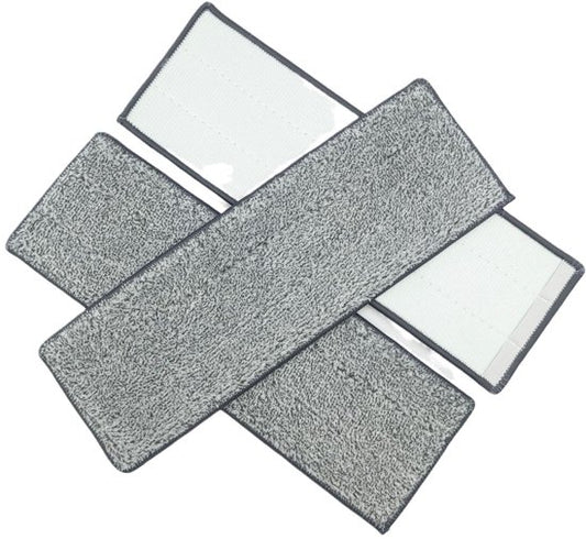 Mop Pads - Universal Replacement, Washable Wet and Dry Mop Pads - Fits Most 28-33cm Velcro Mops. Floor Cleaning System (10 Pack, 33*12.4cm)