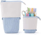 Pencil Case-Telescopic Pen Holder-Large Capacity-Light Blue-1 Piece