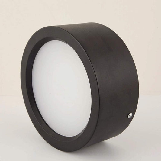 Recessed LED wall downlight with black aluminum lighting accessories and acrylic shade for ceiling lamps, professional, 6W, 4000K warm white light, IP42 waterproof, black, integrated