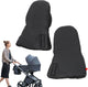 Stroller hand warmer, stroller gloves, hand warmers, Foldable hand warmer for cold weather, Adjustable anti-freeze stroller gloves, 30 x 20 cm, Black