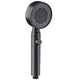 5 Spray Modes Adjustable High Pressure Shower One-Button Stop Water Massage Shower Head Water Saving Shower Bathroom Accessories, Black Finish