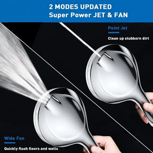 Shower Head 8+2 Functions Handheld Shower Nozzle with High Pressure Water Jet and Detachable Hose, high-pressure spray