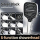 Large Panel Shower Head, 8 Adjustable Positions, Wide Water Outlet, Handheld Bathroom Shower Accessory, Chrome Finish