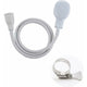 Single Shower Head with Hose for Bath Sink or Toilet Sink, Quick Connect Sprayer, rubber material, White Finish