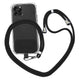 Universal Cell Phone Lanyard,Crossbody Lanyard with Adjustable Nylon Neck Strap for Most Mobile Phone Black