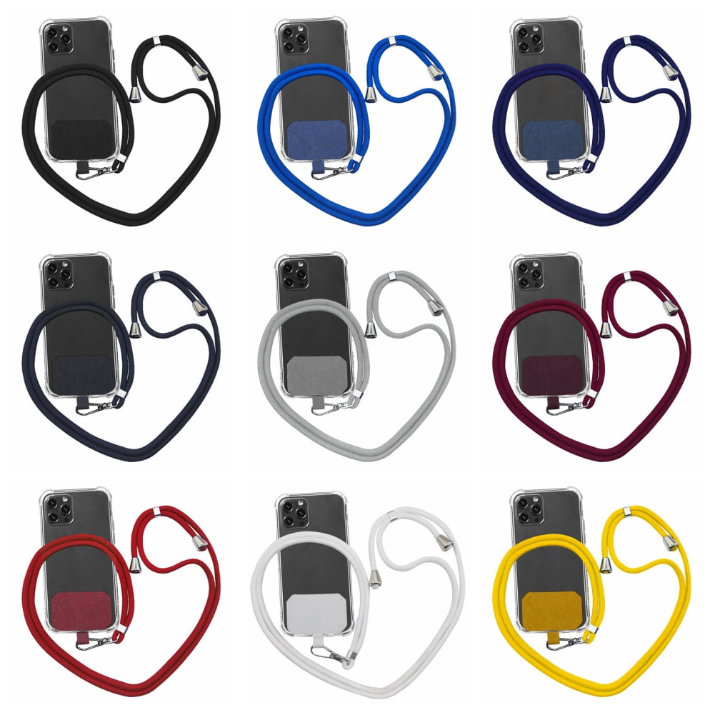 Universal Cell Phone Lanyard,Crossbody Lanyard with Adjustable Nylon Neck Strap for Most Mobile Phone, Black Dark Blue