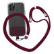Universal Cell Phone Lanyard,Crossbody Lanyard with Adjustable Nylon Neck Strap for Most Mobile Phone, Black Red Wine