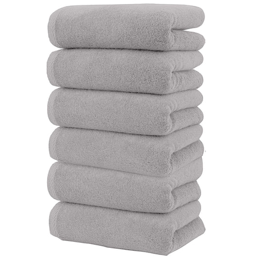 Clearance! PALIFEUR 6 Pcs Cotton Towels Soft Bath Towels, Highly Absorbent Towels for Bathroom Kitchen Gym, Quickly-Dry Towel Set, 13x30 Inch Gray