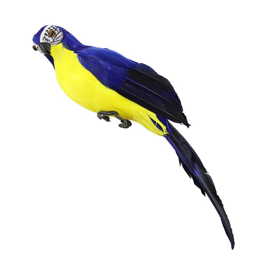 Fake Parrot, 10 x 0.4 Inch Realistic Artificial Birds Model, Fade Birds for Garden Patio Yard Lawns Tropical Tree Wall, Decorative Birds BLUE