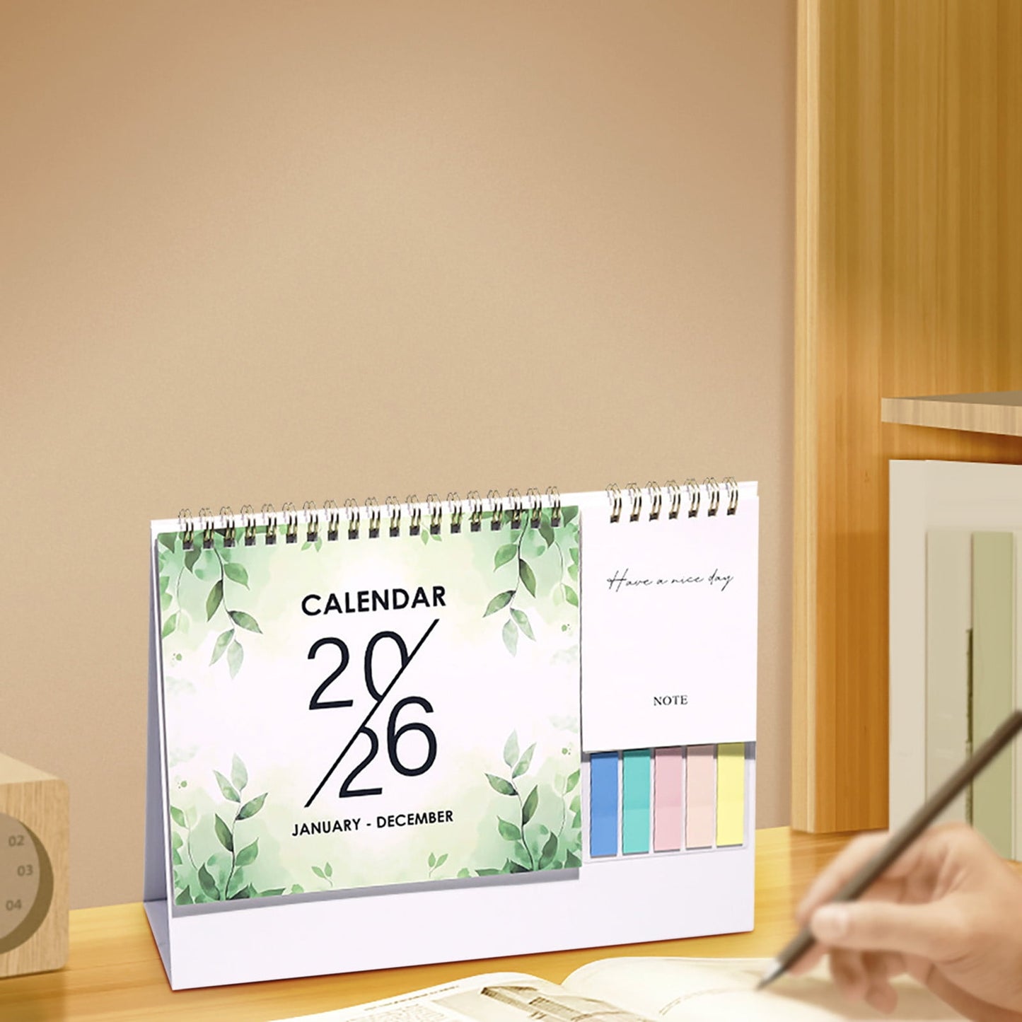 Dmlowu 2026 Desk Calendar - 8x10 inch Desk Calendar 2026-2027, 12 Months Desk Calendar Runs From January 2026 To December 2026, Exquisite Desk Calendar 2026 A