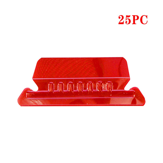 JWDX Label Index Clip Clearance! Color Label Index Folder, File Folder Tabs 25 Hanging File Folder Tabs and 25 Inserts for Quick Organize and Identification Plastic Hanging Files Easy to Read Red