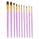 Brushes , Paint Brushes, Painting Pen, Art Tools, Brush Set, Round Tip Brushes Nylon Brushes Artist Wood Brushes for Oil Watercolor Face Nail Arts Miniature and Rock Painting Z7-Purple