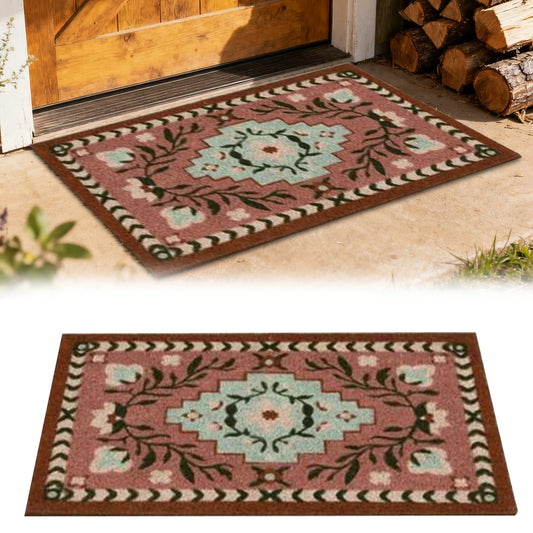 1 Carpet Doormat 60X40cm Coconut Coir Entrance Mat Non Outdoor Rug for Front Door Patio and Kitchen One Size Khaki