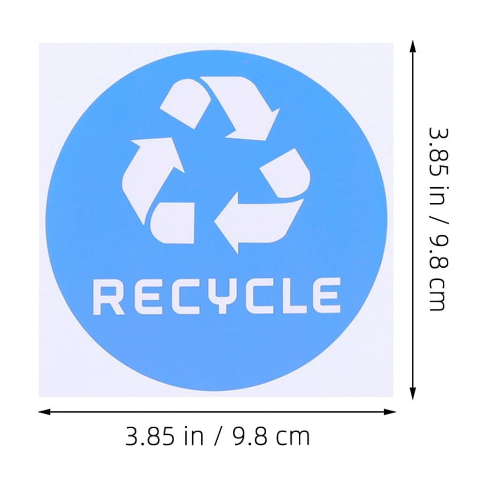 SWETRACE Trash Bin Sticker Multi PVC Adhesive Sticker 12Pcs Recycling Symbols Household Use