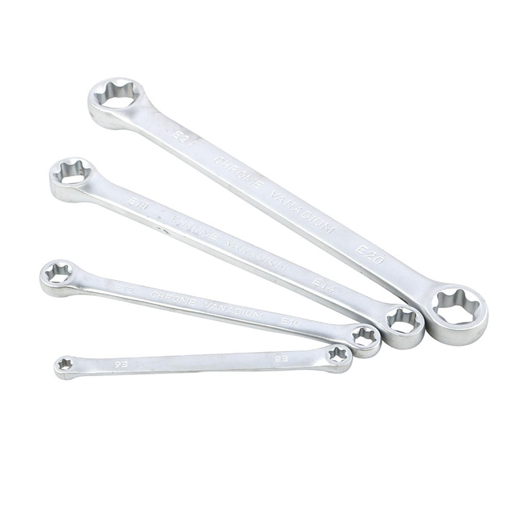 4Pcs Star Double Torx Wrench Spanner E6- E24 E-Type Double-Ended Hexagon
