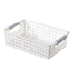 A4 Paper Trays with Grip Handles, 10.43x6.77x2.87"Heavy Duty Book Baskets for Library, Drawers, Office, Home, Desk, Turn in Trays, Plastic Storage Baskets (White/1 Pcs) 10.43" x 6.77" x 2.87" White