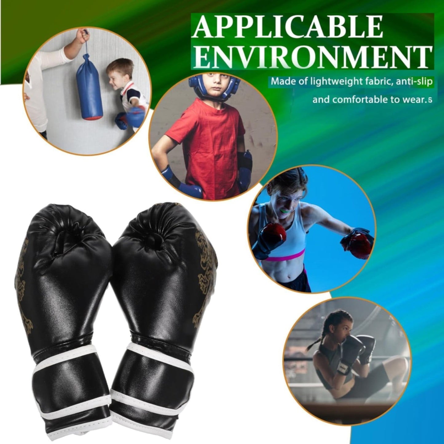 Boxing Gloves, Sportswear Entertainment Performance Accessories2 Pair Boxing Gloves for Beginners , Training and Sparring Kick Boxing Glove Training Glove Set Punching Bag Mitts, Black,Red,Blue(Red) Red