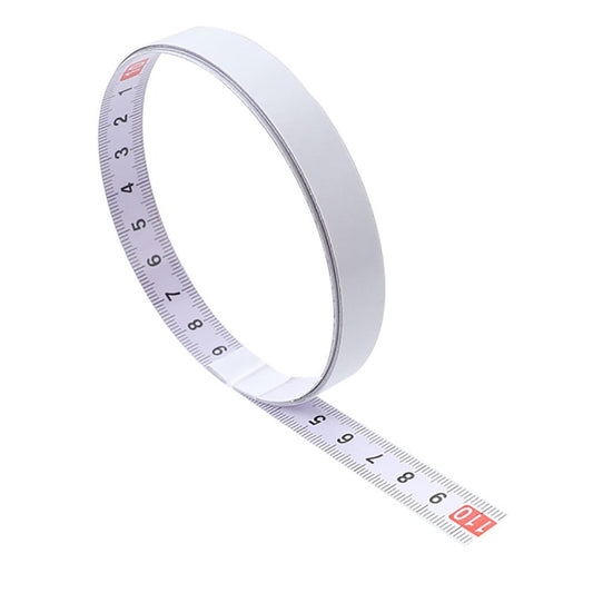 1 Pack 1/2/3/5 M Self-Adhesive Measuring Tape, Peel and Stick Tape Measure, Imperial and Metric Scales, Left-Right Reading Ruler Tape for Workbench, Table Saw, Drafting Table, White(1M) 3M
