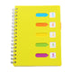 5 Subject Notebook College Ruled,Small Spiral Notebook 5x7 with Removable Divider Tabs, Lined Spiral Notebook for Women,220 Pages A5 Spiral Notebooks for Note Taking,Blue Yellow