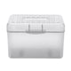 1Pc Index Card Holder,Index Card File with Flip Top,Plastic Card Holders,Note Flash Card Organizer Case,Index Card Holder,Photo Boxes Storage,Notecard Recipe,Holds Ideal for Filing Cards(Red) White