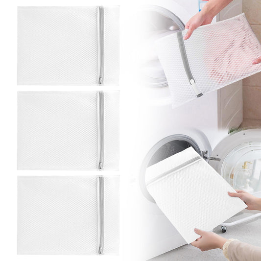 3 Pcs Mesh Laundry Bag For Delicates Wash Bag For Underwear Lingerie Small Premium Fine Mesh Laundry Bags with Sturdy Zipper for Delicates,Travel Storage Organize Bag Laundry Bag,3 Pcs,9.06x11.81 3 Pcs