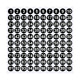 1 Inch Round Number Stickers,1-100 Multi-Color Self-Adhesive Labels for Mailbox,Scrapbook,and DIY Crafts,Easy to Peel and Stick on Various Surfaces,Durable Paper Material for Long-Lasting Use Black