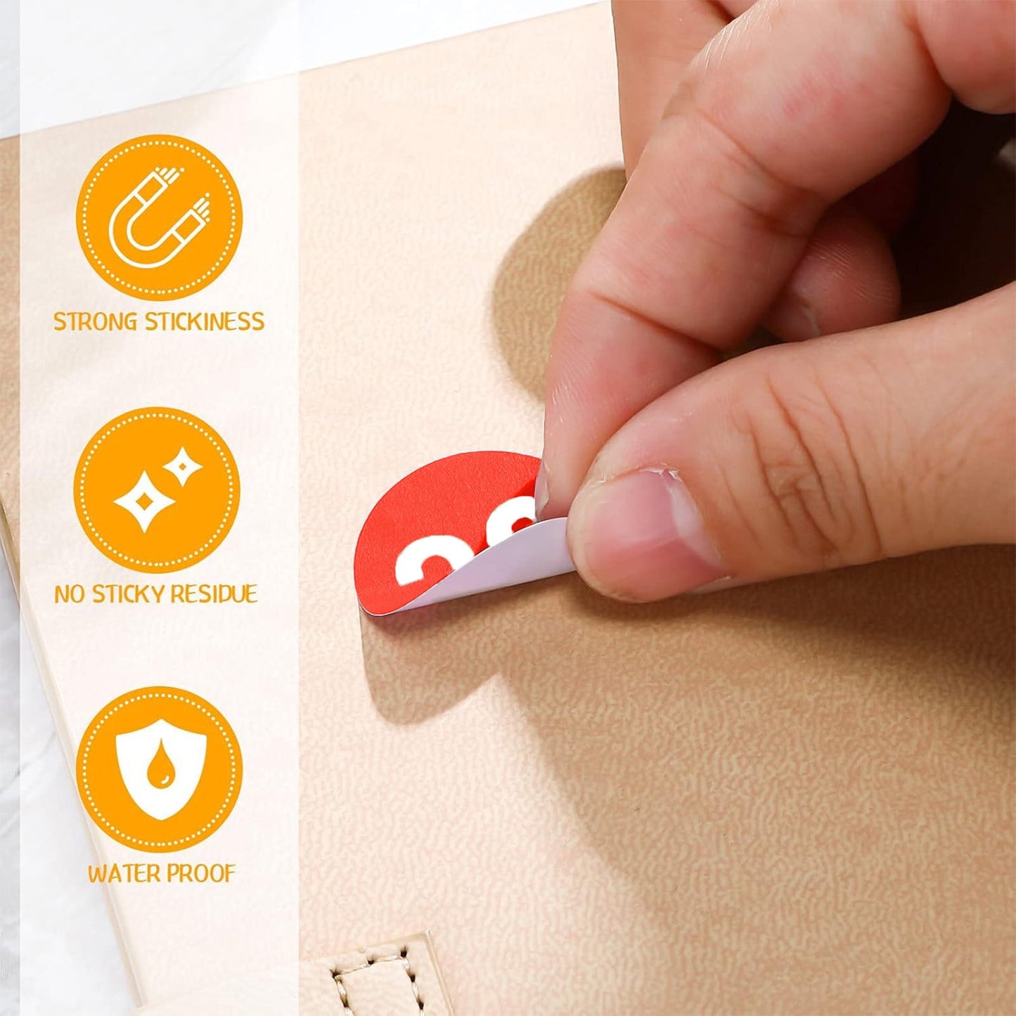 1 Inch Round Number Stickers,1-100 Multi-Color Self-Adhesive Labels for Mailbox,Scrapbook,and DIY Crafts,Easy to Peel and Stick on Various Surfaces,Durable Paper Material for Long-Lasting Use Red