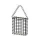 Square Suet Bird Feeder Cage, Heavy-Duty Iron with Protective Coating, Holds One Cake for Nuthatches and Chickadees, Easy-Clean Design, Rust-Resistant Outdoor Hanging Feeder for Backyard Birds Black