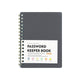 Spiral Password Book with Alphabetical Tabs,Plastic Password Book,Password Book Password Book with Personal Alphabet Label Internet Address and Password Headquarters Password Log, 4.25"x5.7"(Grey) Grey